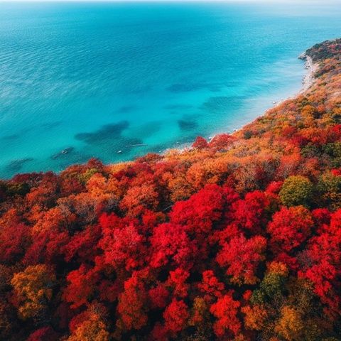十一自驾红海滩/乌兰布统/本溪/关门山秋色动图美翻啦！
