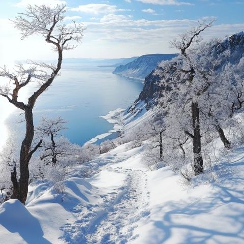 长白山雪岭景观,纯自然的原生态童话世界