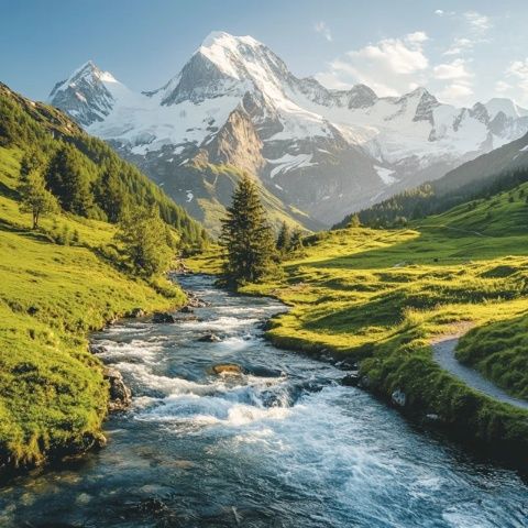 瑞士之旅:探索阿尔卑斯山的纯净与奇迹