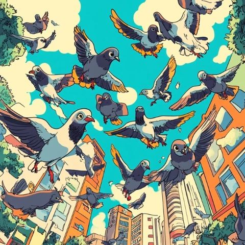 在广袤无垠的天空中,鸽子常常进行长途旅行,却总能准确无误地找到回家的路