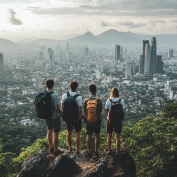 旅游是指人们为了休闲、娱乐、探索、学习或其他目的,暂时离开日常生活环境