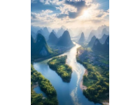 阳朔位于广西省桂林市东南，被誉为天上人间旅游乡,桂林山水甲天下