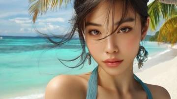 中国的马尔代夫美女人像群0元福利尽在旅游展旅行阳江海陵岛旅游攻