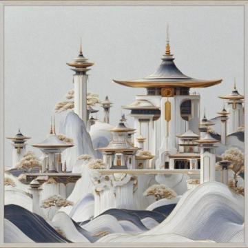鄂尔多斯成吉思汗陵全景
