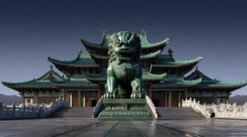 鄂尔多斯成吉思汗陵全景