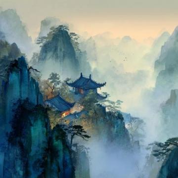 金顶刺青天，松海生云烟,问道塔云处，心随鹤影闲镇安旅游